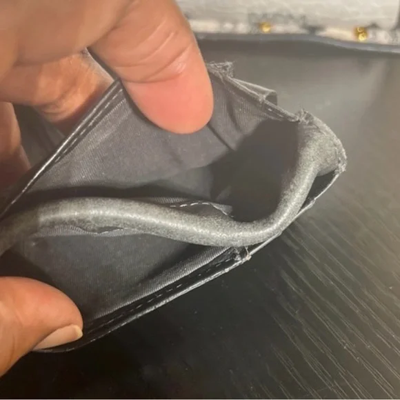 MCM Black Visetos Authentic Leather Card Holder